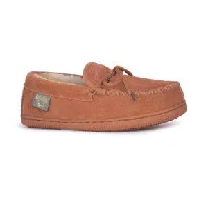 Child Chestnut Moccasin Sheepskin Slipper - by CLOUD NINE - Shoe Size Kid 6-7, 8-9, 10-11, 12-13, 1, 2, 3, 4