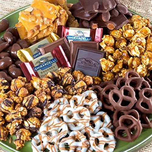 Chocolate Caramel and Crunch Grand Gift Basket for Christmas, Holiday, Snack, Business, Office and Family