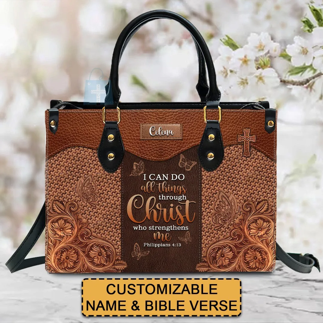 Christianartbag Handbags, Personalized Leather Handbags – A Statement of Faith & Strength, Handbag Design, Monogram Leather Handbag, Gifts for Women, CABLTB012425