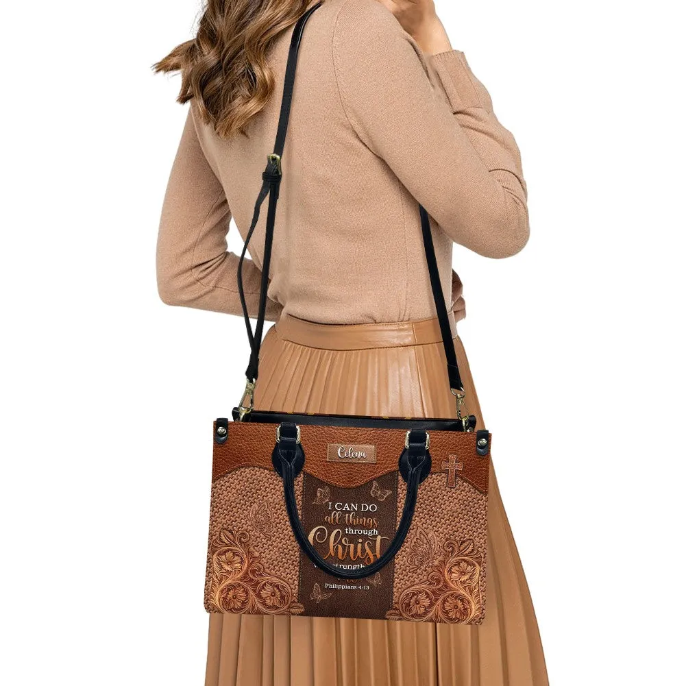 Christianartbag Handbags, Personalized Leather Handbags – A Statement of Faith & Strength, Handbag Design, Monogram Leather Handbag, Gifts for Women, CABLTB012425