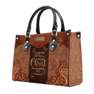 Christianartbag Handbags, Personalized Leather Handbags – A Statement of Faith & Strength, Handbag Design, Monogram Leather Handbag, Gifts for Women, CABLTB012425
