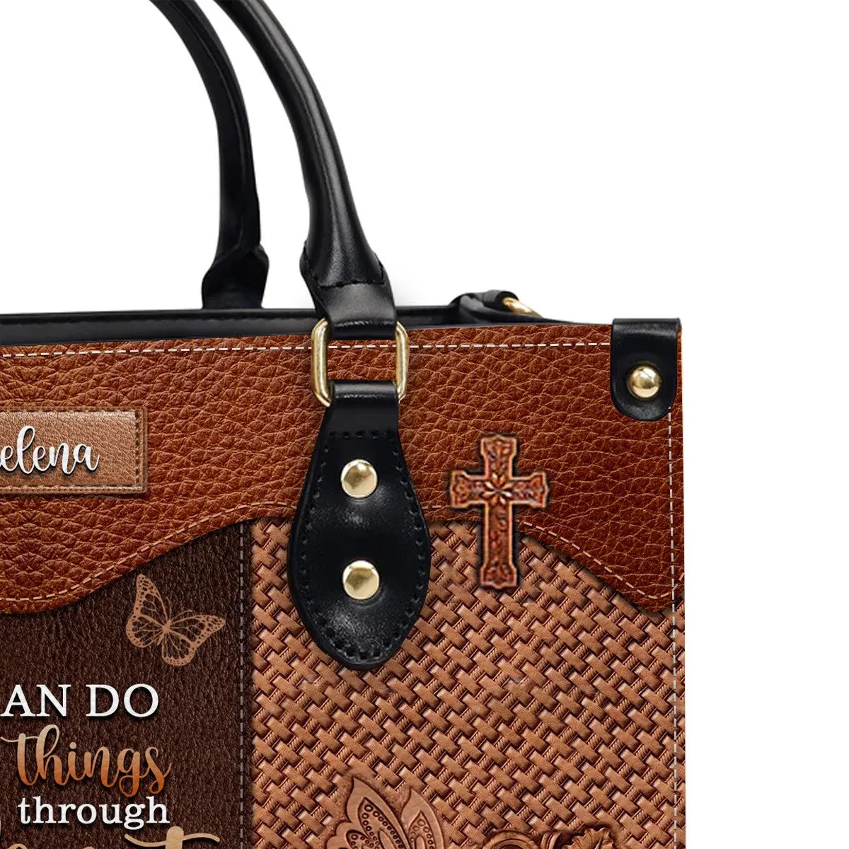 Christianartbag Handbags, Personalized Leather Handbags – A Statement of Faith & Strength, Handbag Design, Monogram Leather Handbag, Gifts for Women, CABLTB012425