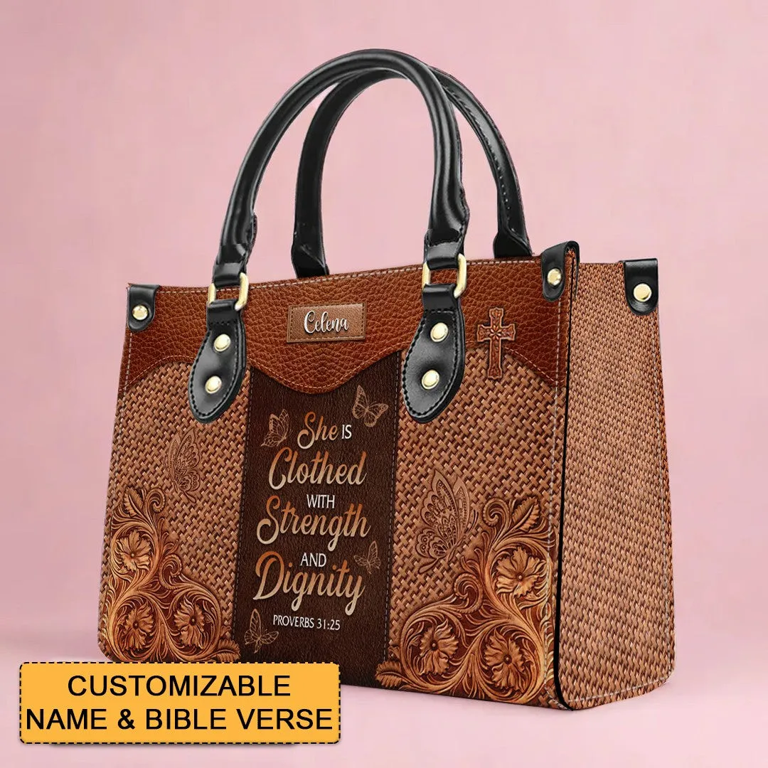 Christianartbag Handbags, Personalized Leather Handbags – A Statement of Faith & Strength, Handbag Design, Monogram Leather Handbag, Gifts for Women, CABLTB012425