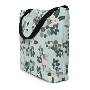 Christmas Eucalyptus Large Tote Bag