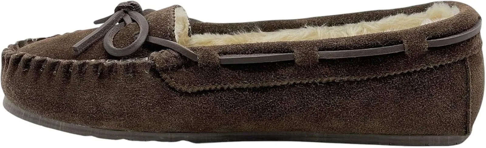 Clarks Women's Suede Moc Indoor and Outdoor Slipper Dark Brown 10M