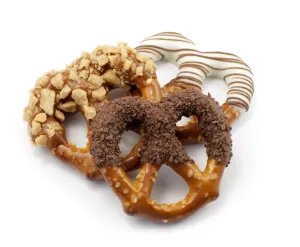 Classic Chocolate and Caramel Pretzel Twists* - 12 pcs - Individually Wrapped