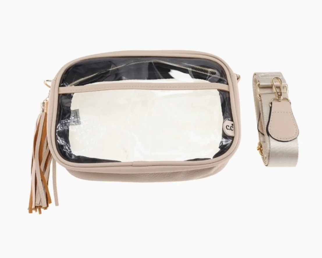 Clear Bag C.C Bag-Beige
