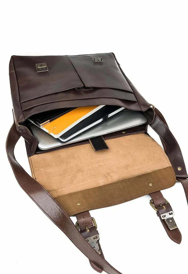 Coarse Leather Messenger Bag 2.0