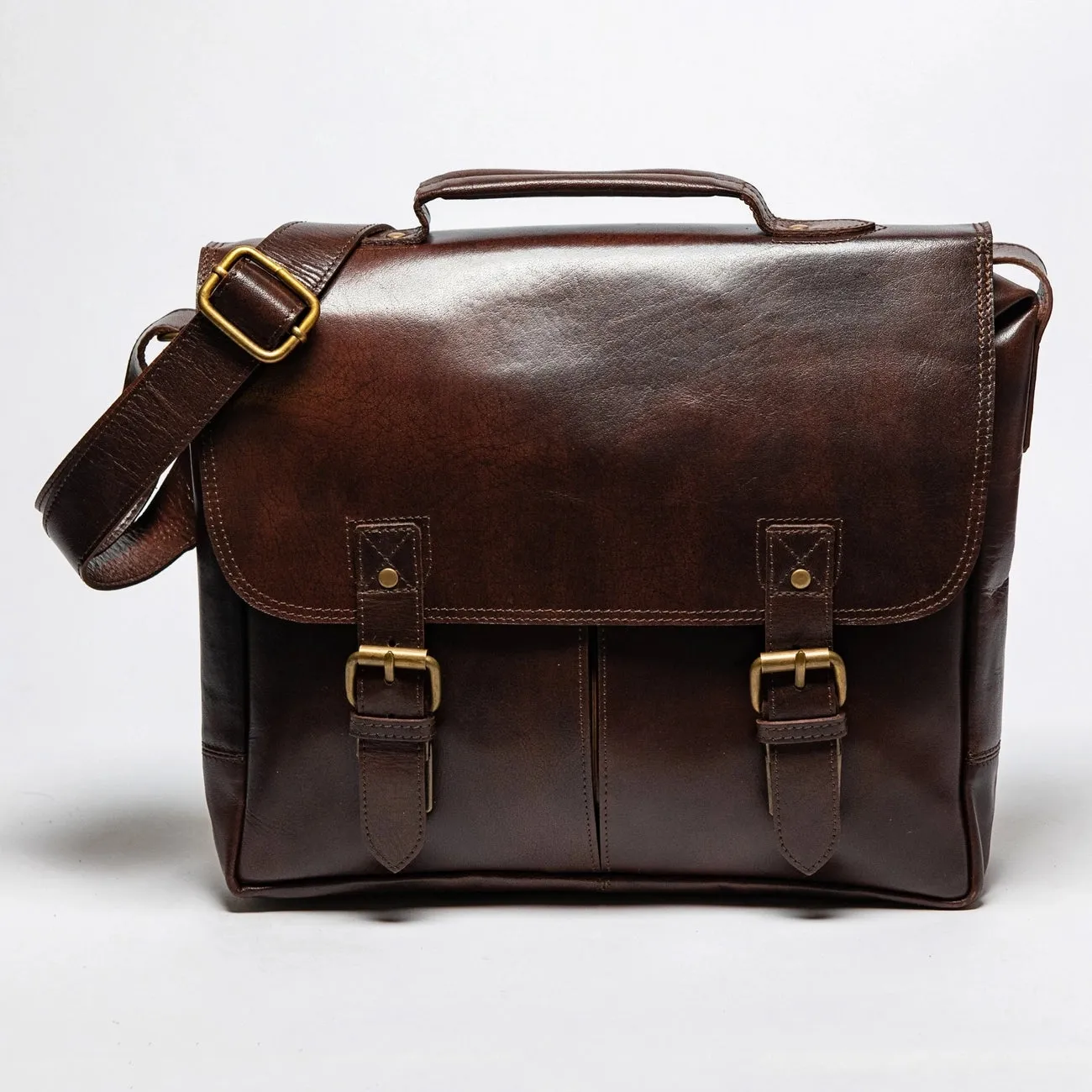 Coarse Leather Messenger Bag 2.0