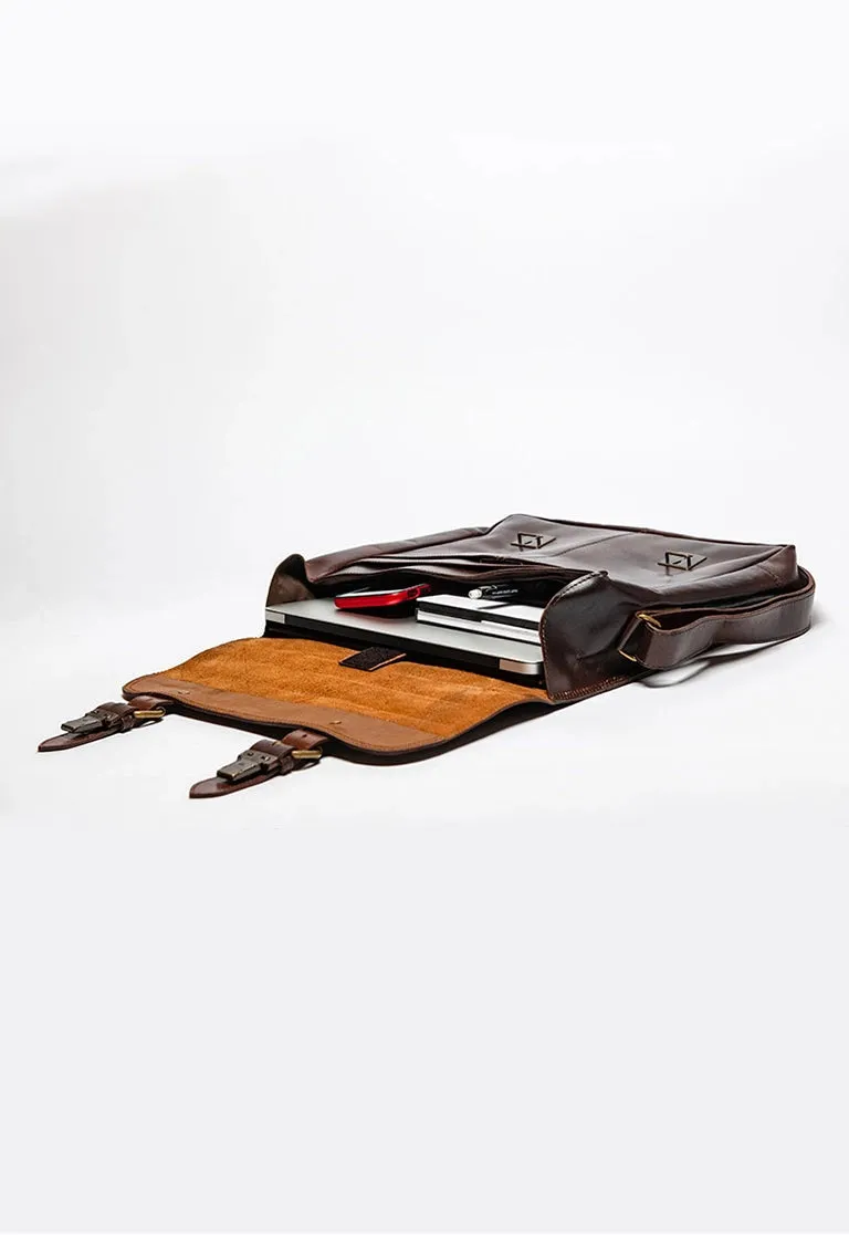 Coarse Leather Messenger Bag 2.0