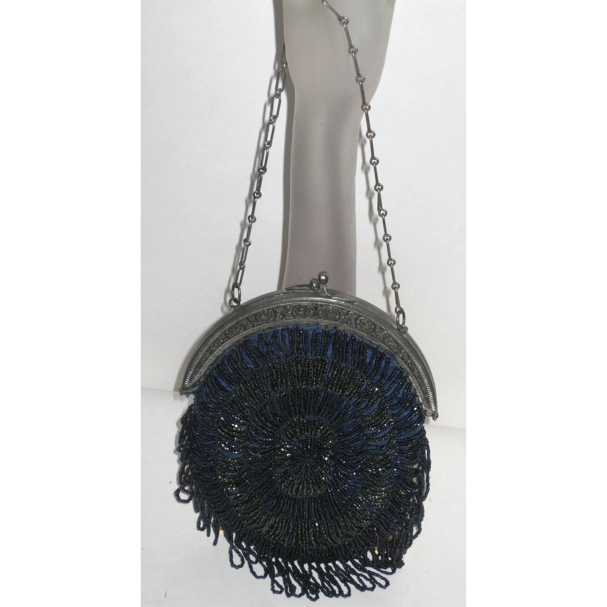 Cobweb Swag Victorian Evening Beaded Purse
