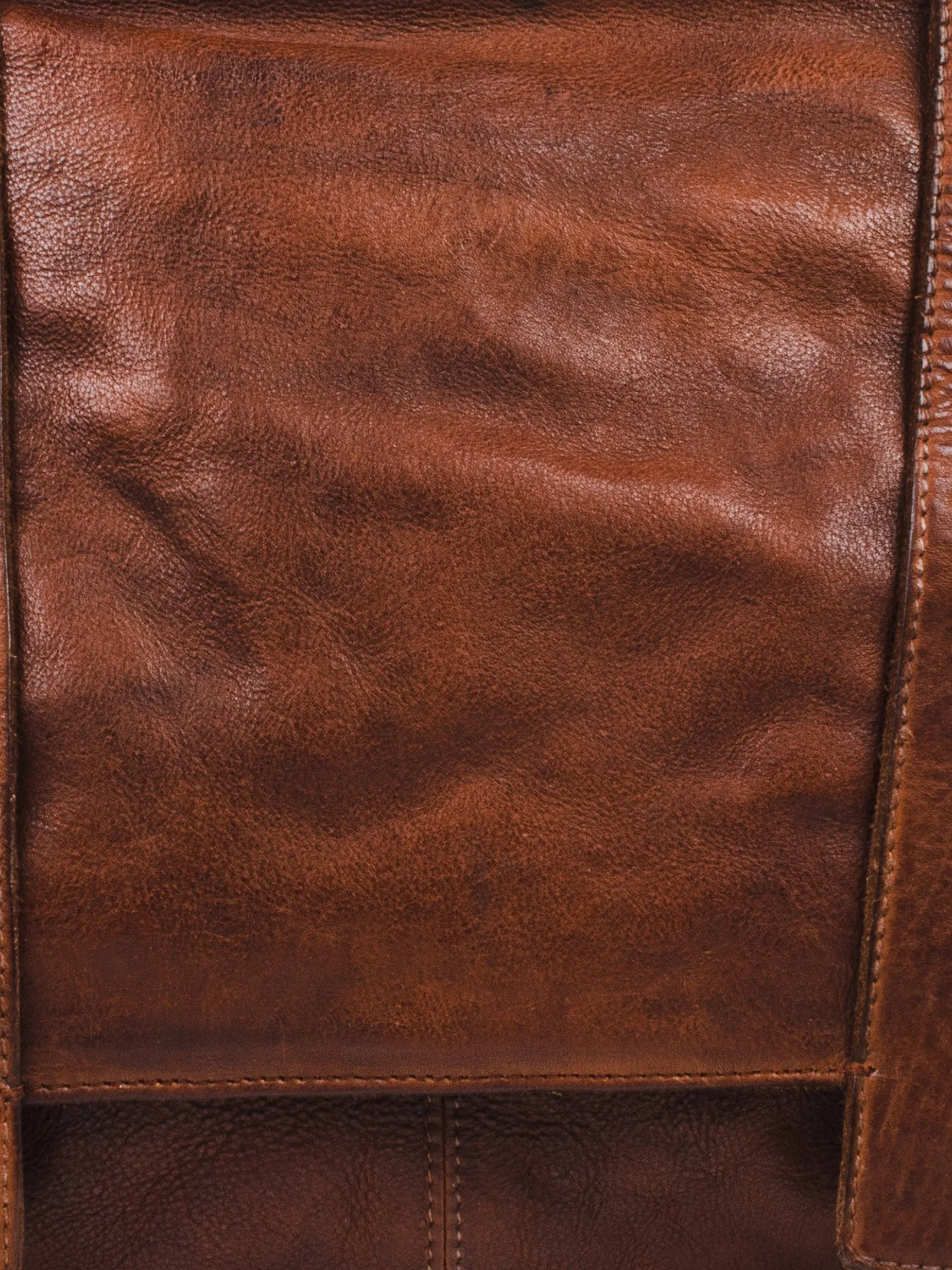 Cognac Leather Men's Messenger Bag By Art N Vintage