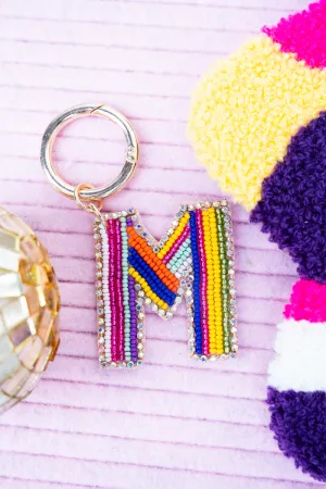 Color Your World 'M' Initial Keychain