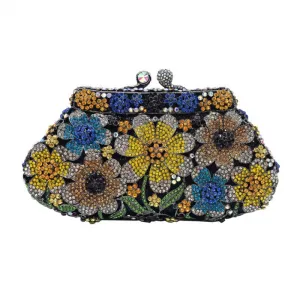 Colorful Daisy Evening Clutch Party Purse