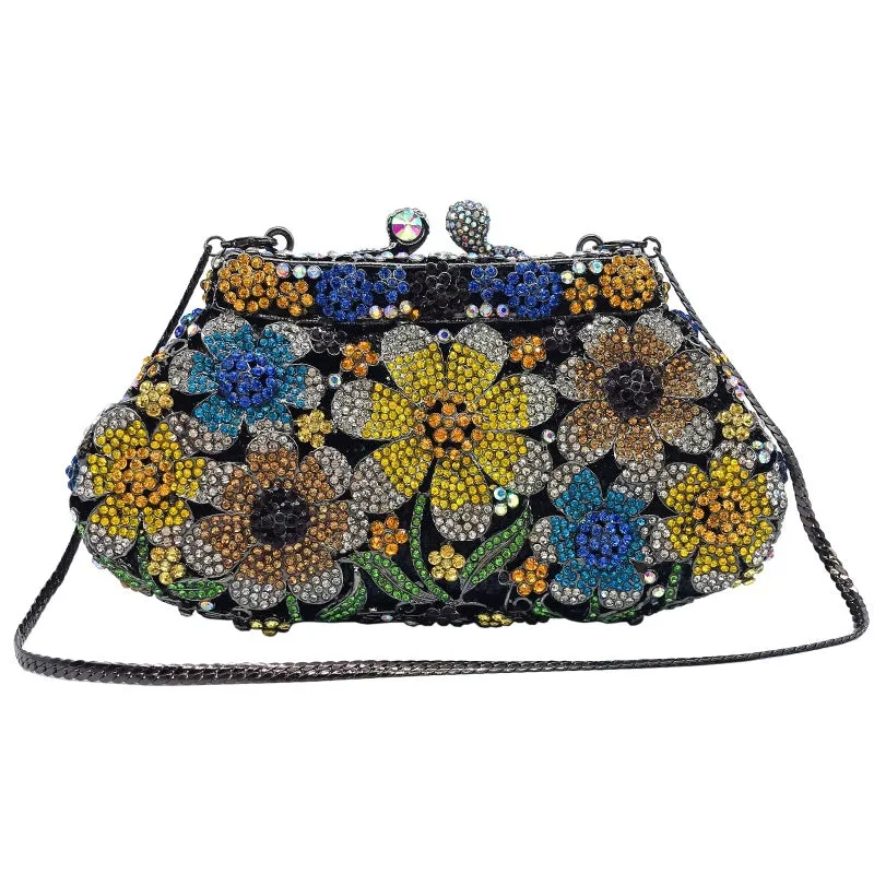 Colorful Daisy Evening Clutch Party Purse