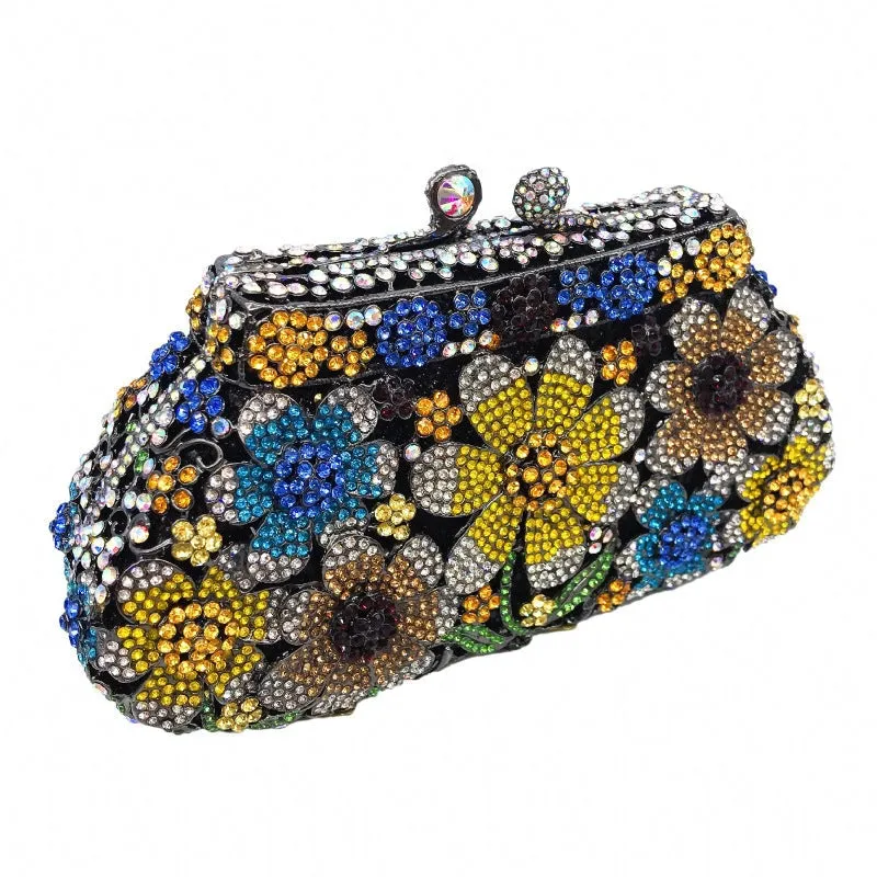 Colorful Daisy Evening Clutch Party Purse