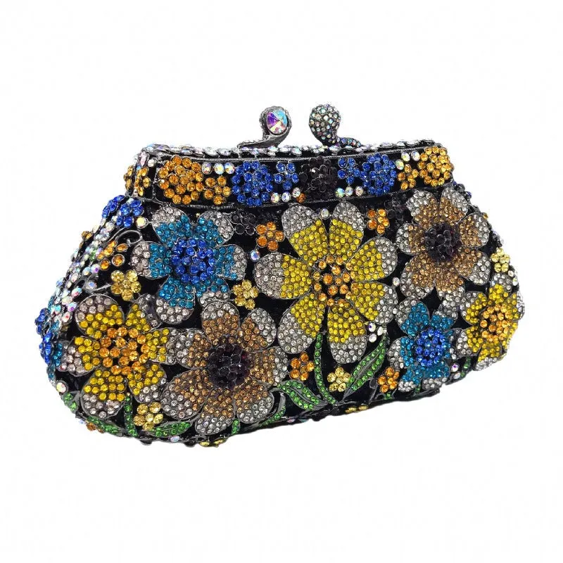 Colorful Daisy Evening Clutch Party Purse