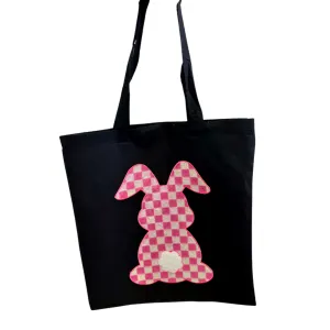 Cotton Tail Black Tote Bag