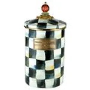 Courtly Check Enamel Canister Large