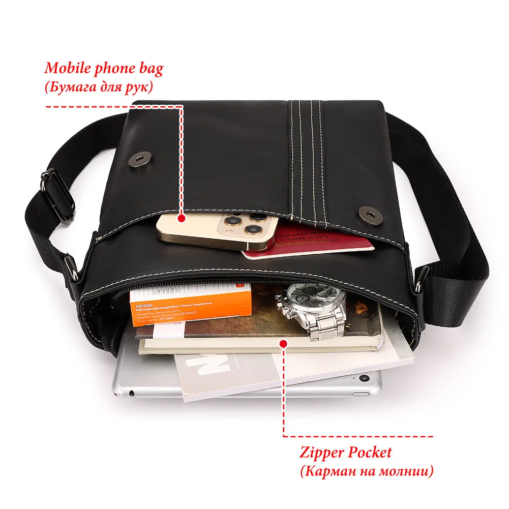 Cowhide Leather Business Shoulder Bags For 7.9'' iPad