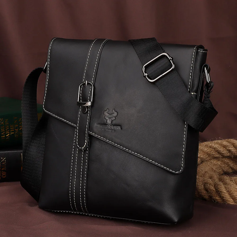 Cowhide Leather Business Shoulder Bags For 7.9'' iPad