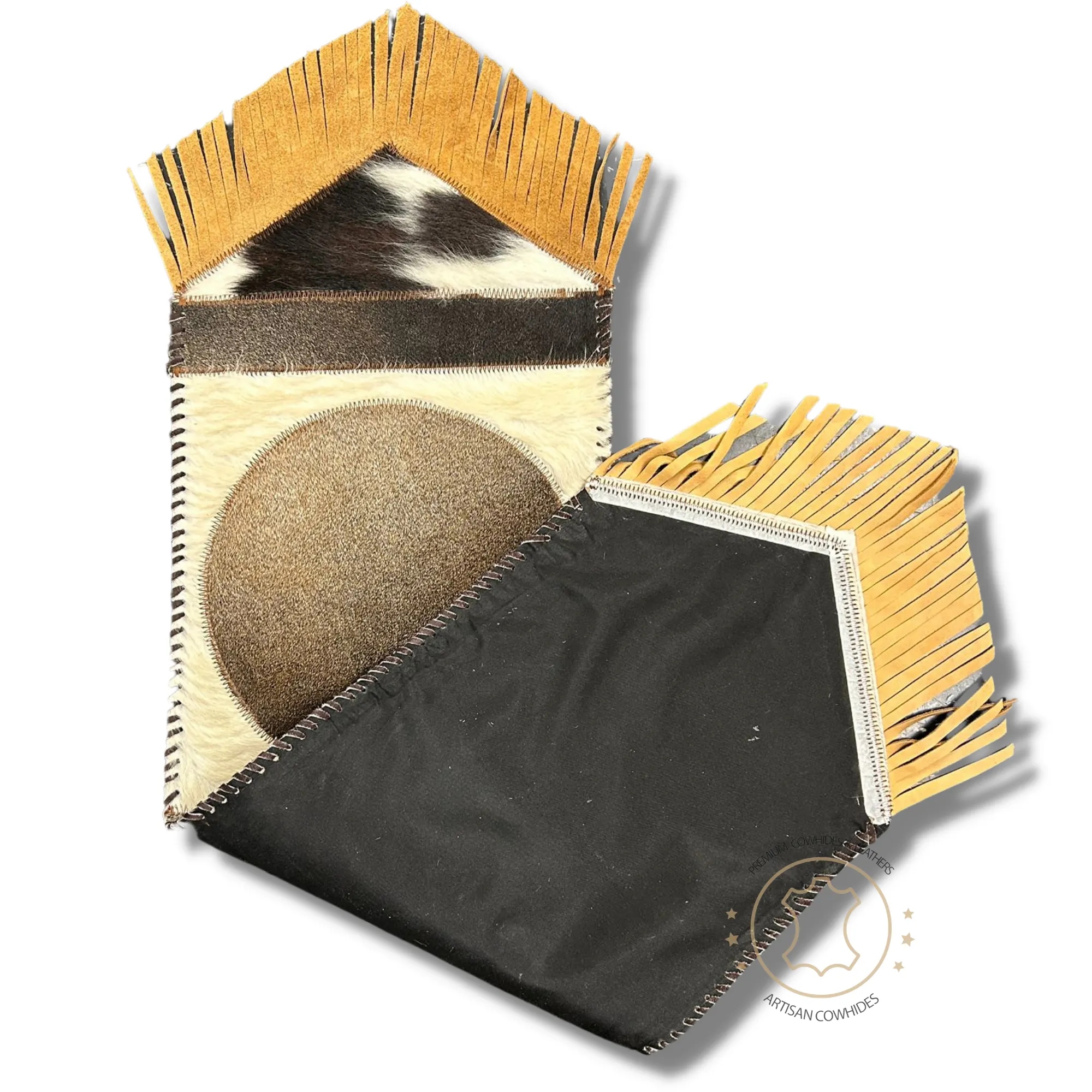 Cowhide Table Runner Solid Design 4ft long - Table Decor Runner