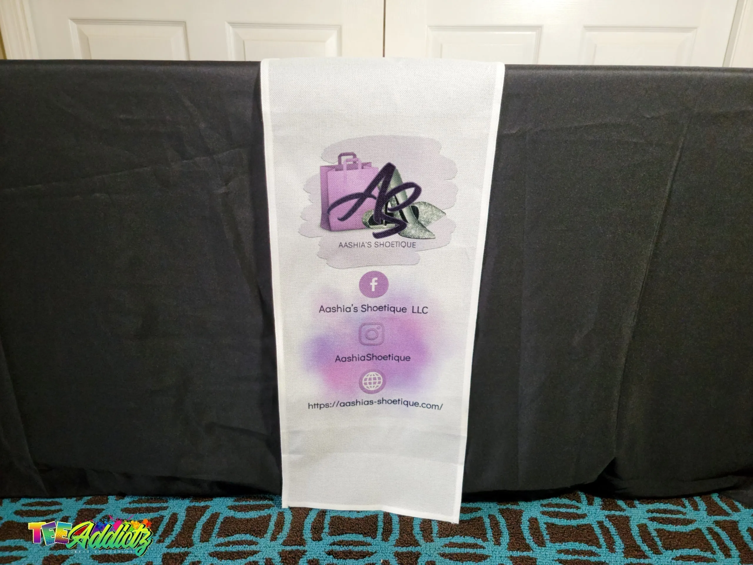 Custom Table Runner with Business Branding or Brand Name