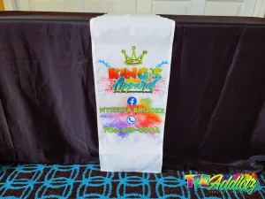 Custom Table Runner with Business Branding or Brand Name