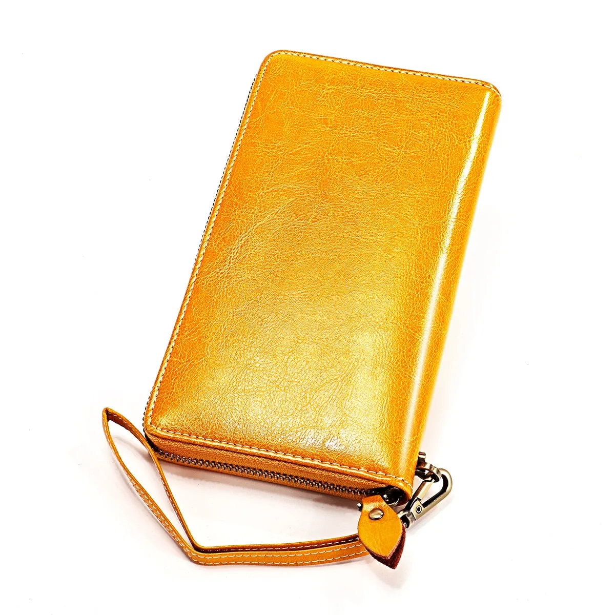 Cyflymder New Hot Women Genuine Leather Money Bag Fashion Female Long Strap Purses 6.5 Inch Phone Wallet Coin Card Holders Cowhide Clutch