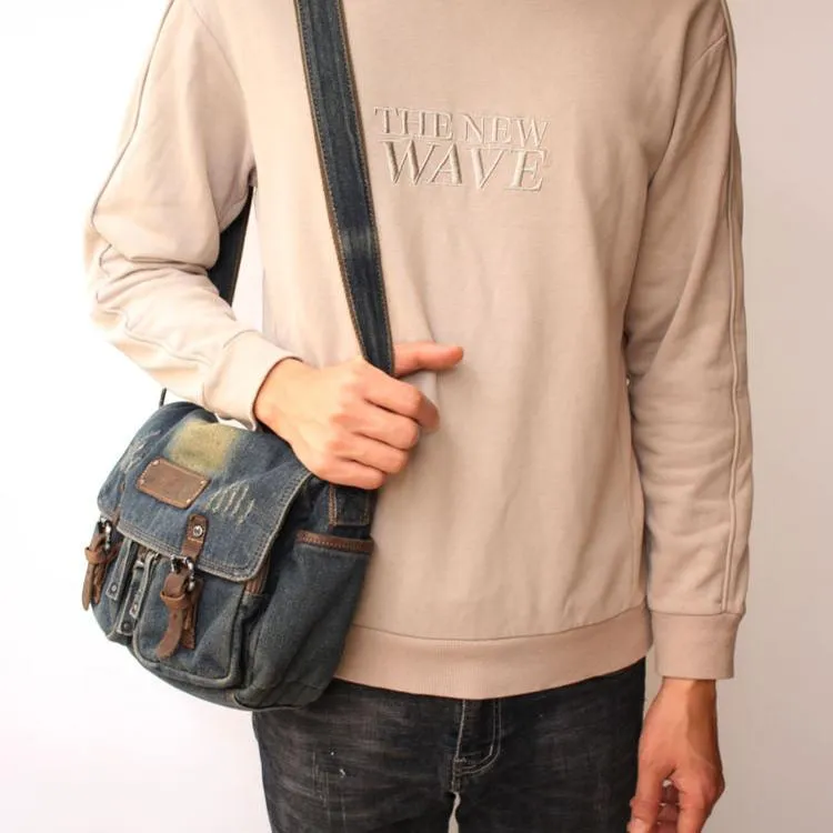 Denim Crossbody Bags Denim Messenger Bag Jean Messenger Bag Jean Crossbody Purse