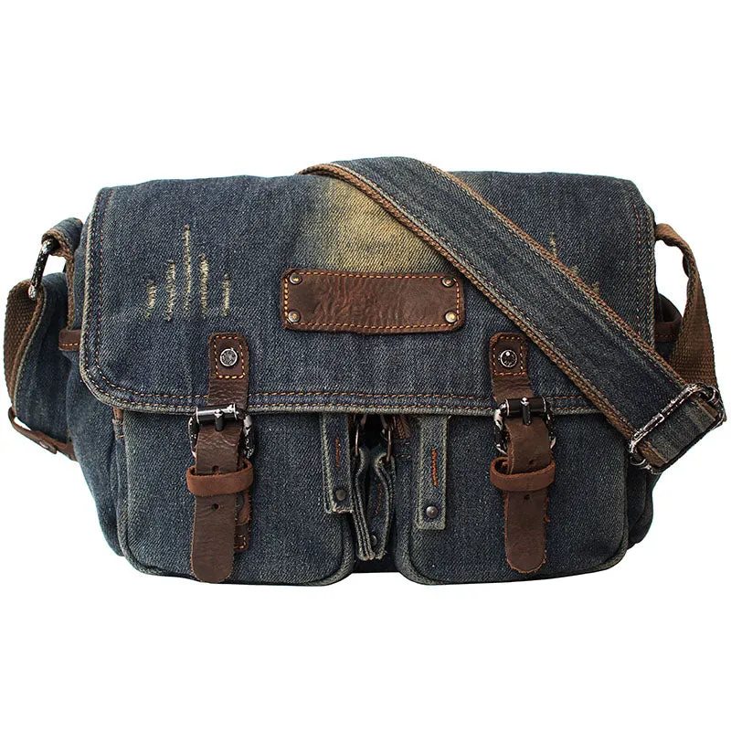 Denim Crossbody Bags Denim Messenger Bag Jean Messenger Bag Jean Crossbody Purse