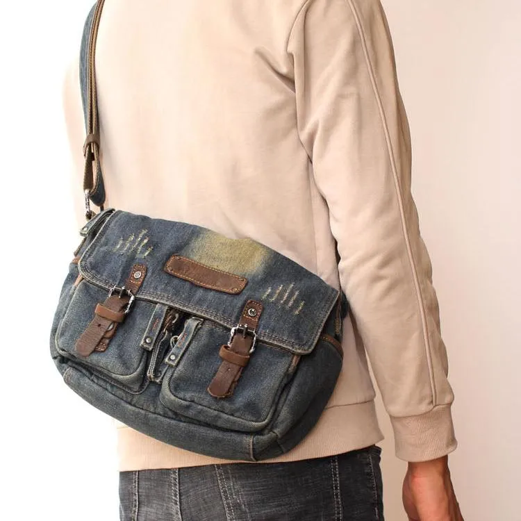 Denim Crossbody Bags Denim Messenger Bag Jean Messenger Bag Jean Crossbody Purse