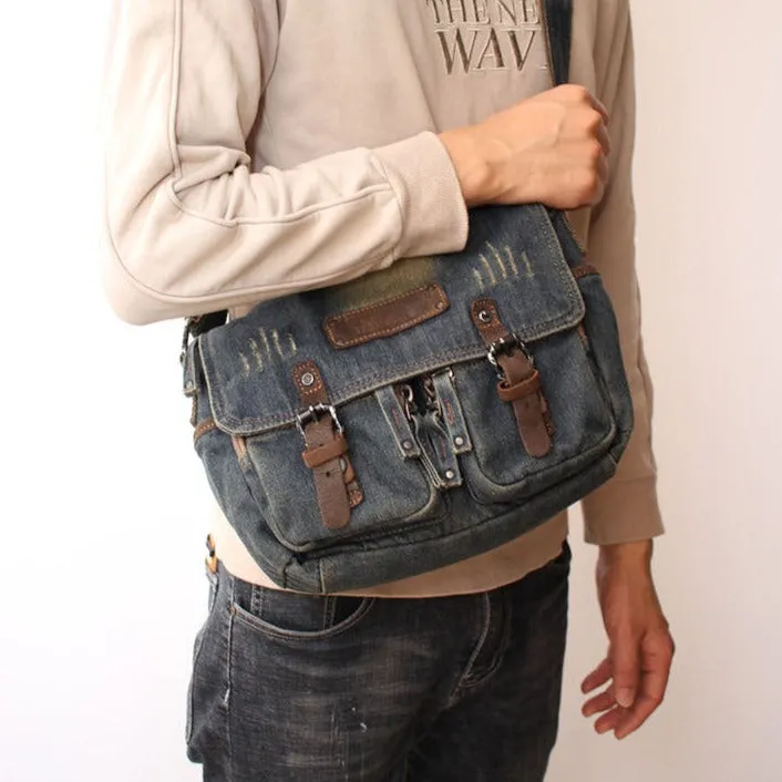 Denim Crossbody Bags Denim Messenger Bag Jean Messenger Bag Jean Crossbody Purse