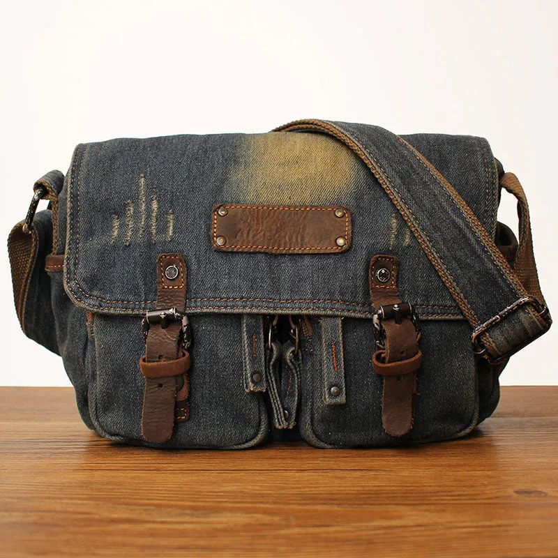 Denim Crossbody Bags Denim Messenger Bag Jean Messenger Bag Jean Crossbody Purse