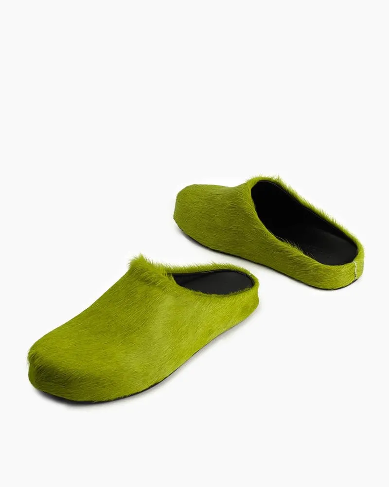 Designer Real Fur Slides Clogs Mules Flat Luxury Slippers