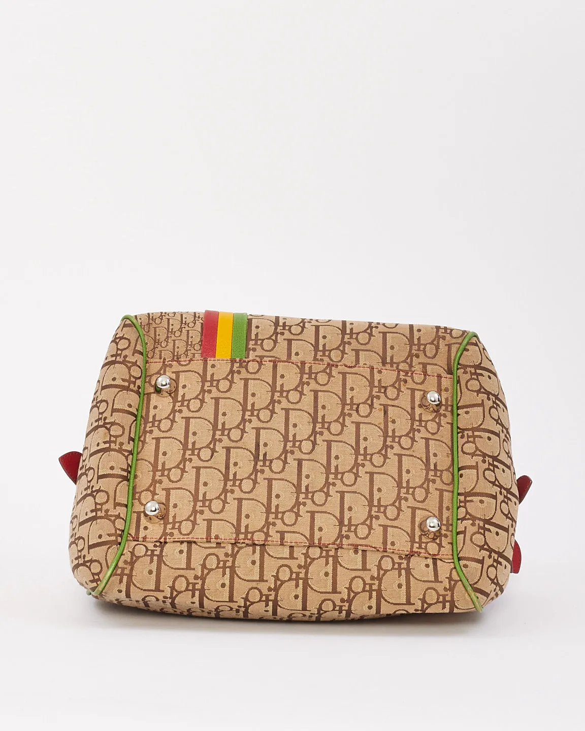 Dior Beige Canvas Monogram Rasta Bowler Bag