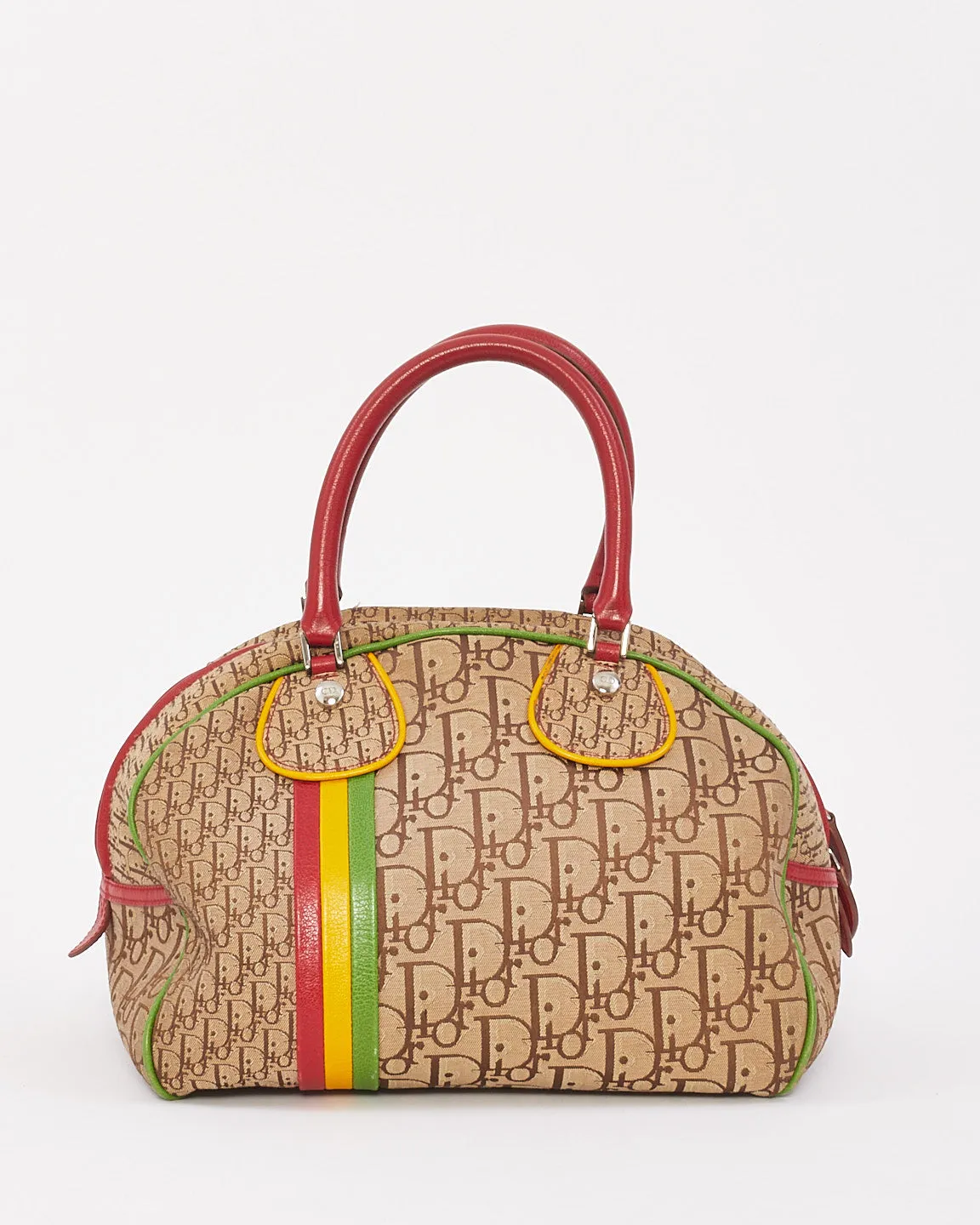 Dior Beige Canvas Monogram Rasta Bowler Bag