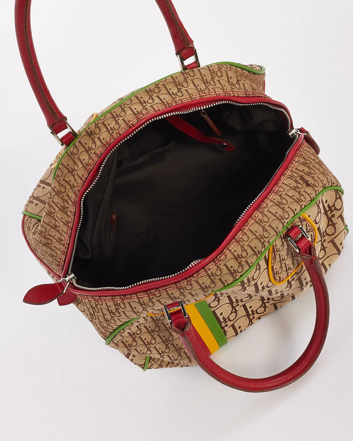 Dior Beige Canvas Monogram Rasta Bowler Bag