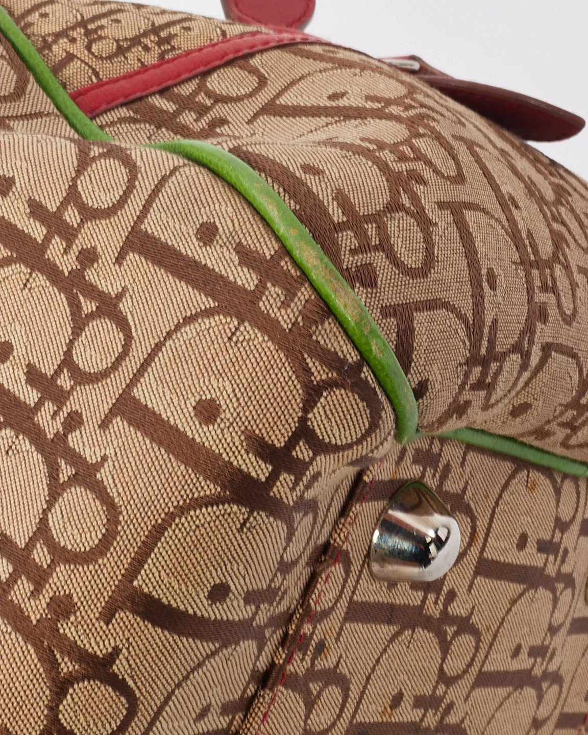 Dior Beige Canvas Monogram Rasta Bowler Bag