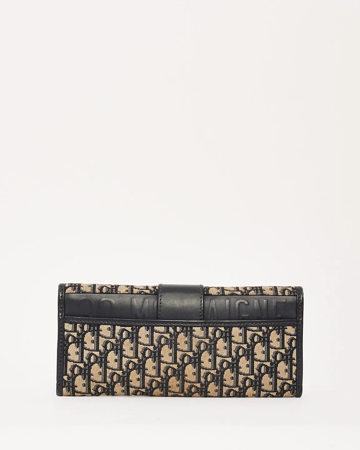 Dior Navy Oblique Canvas 30Montaigne Chain Clutch Bag