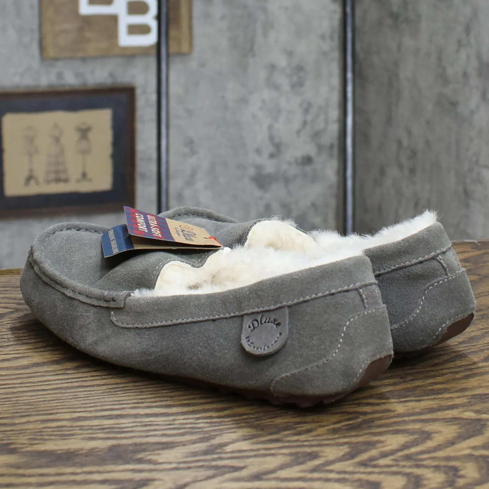 dluxe by dearfoams  Women's Fernie Genuine Shearling Moccasin Slippers