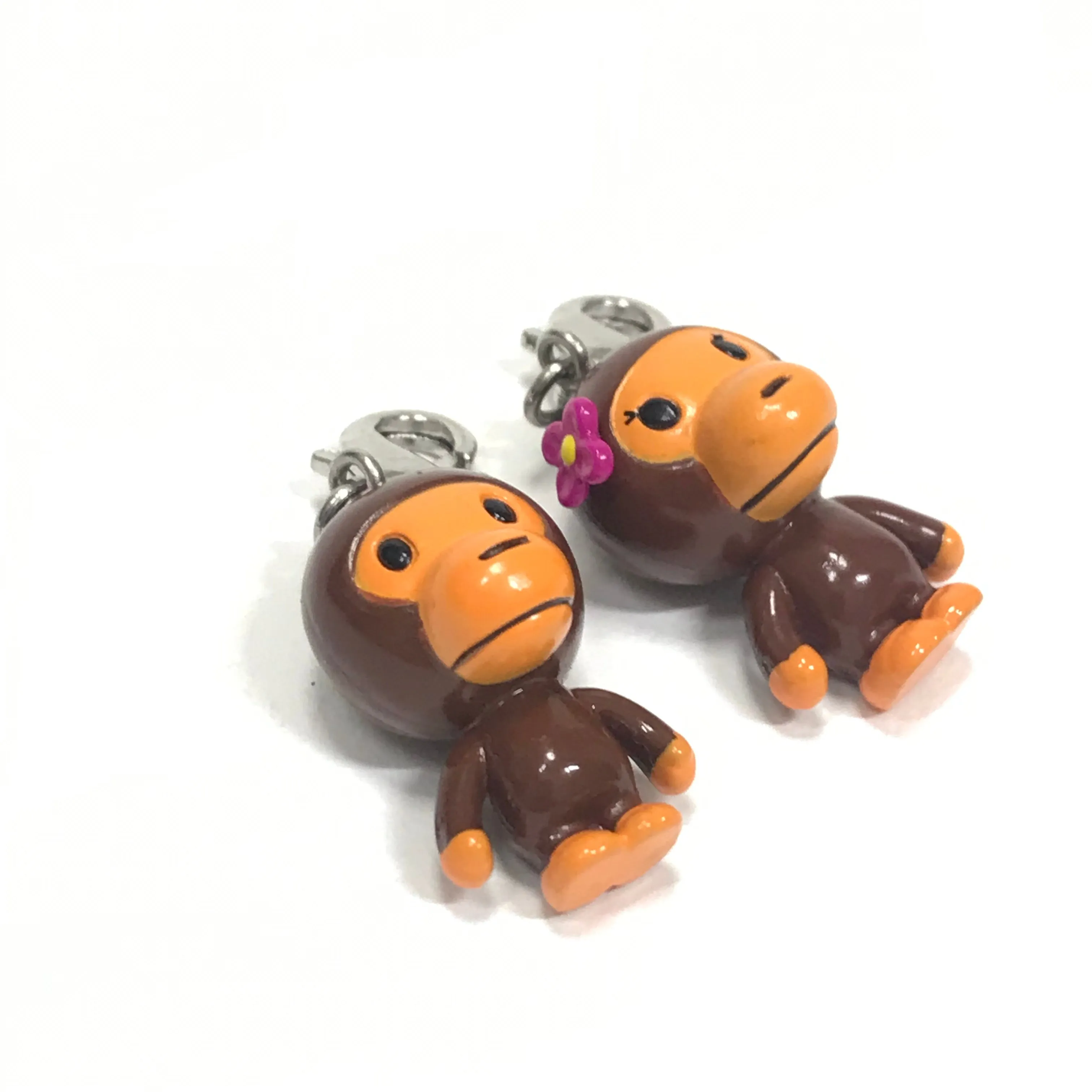 DS! A Bathing Ape Bape Baby Milo Vintage His/Hers Vinyl Keychain Set Brown