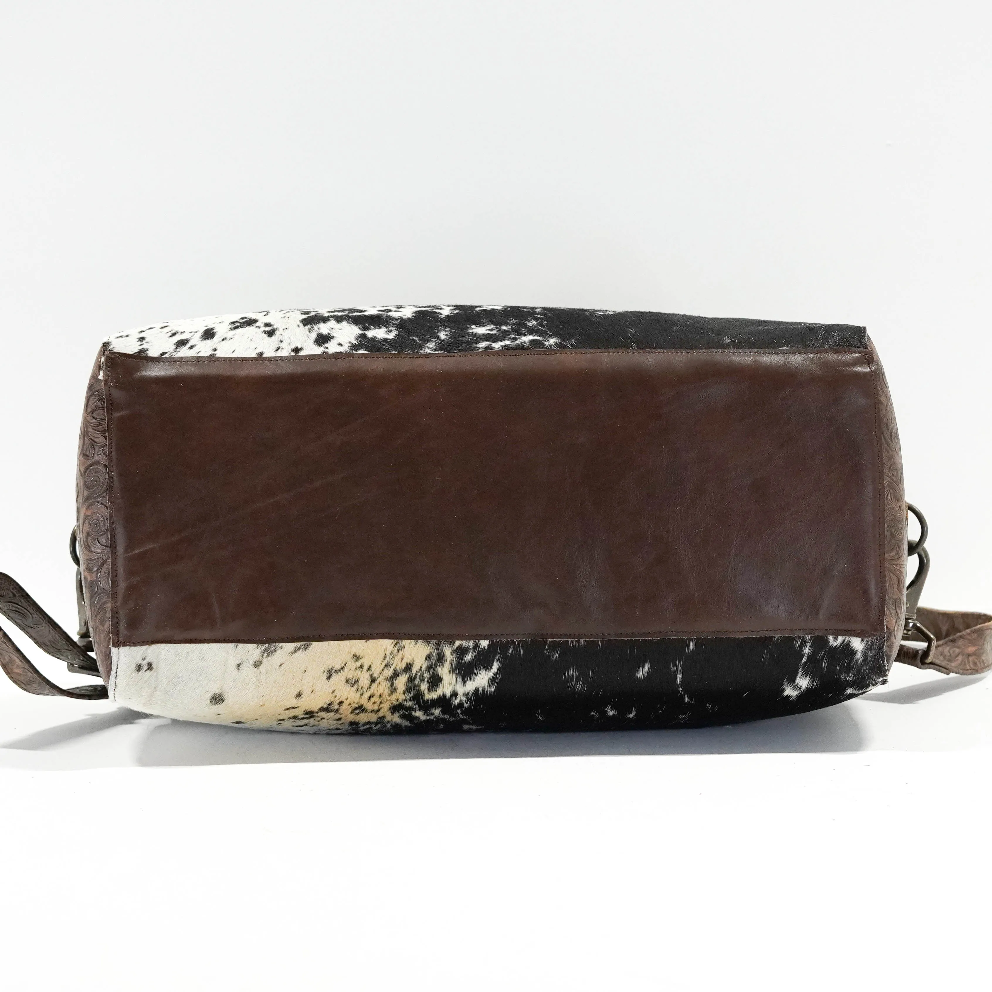 Duffel - Black & White w/ Mocha Wildflower