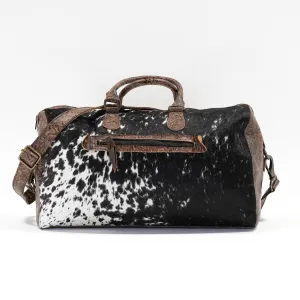 Duffel - Black & White w/ Mocha Wildflower