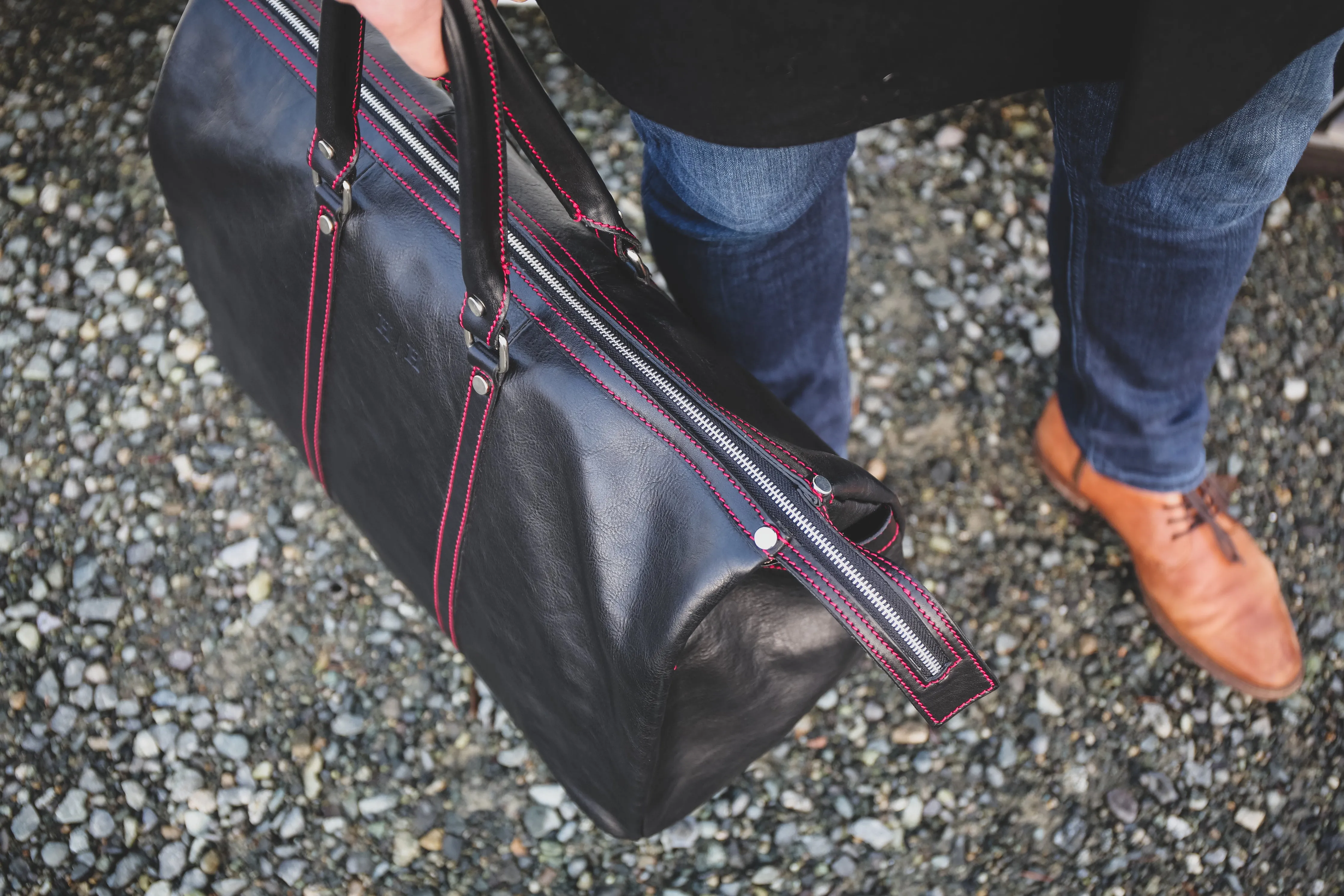 Enzo Duffle Rosso Nero
