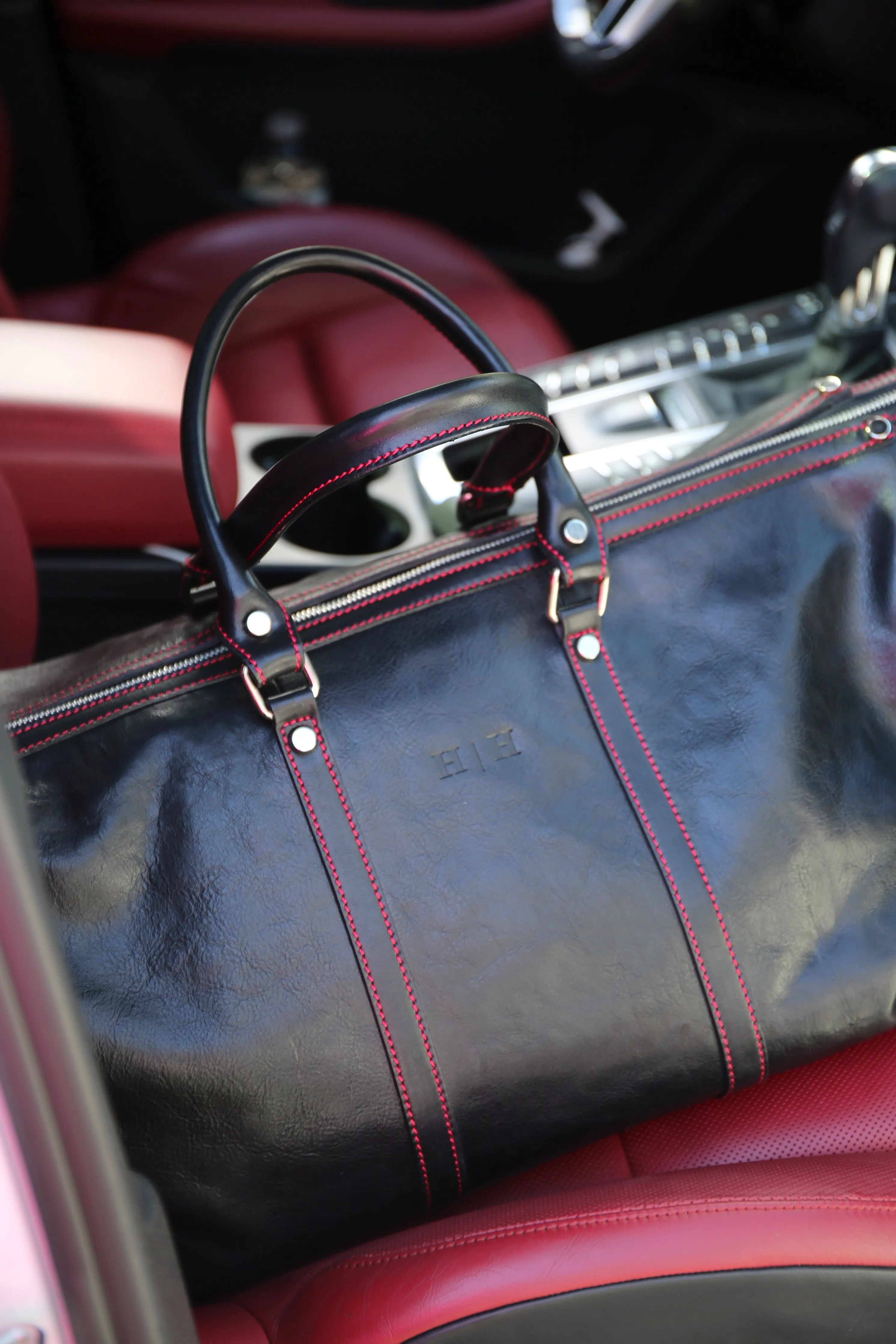 Enzo Duffle Rosso Nero