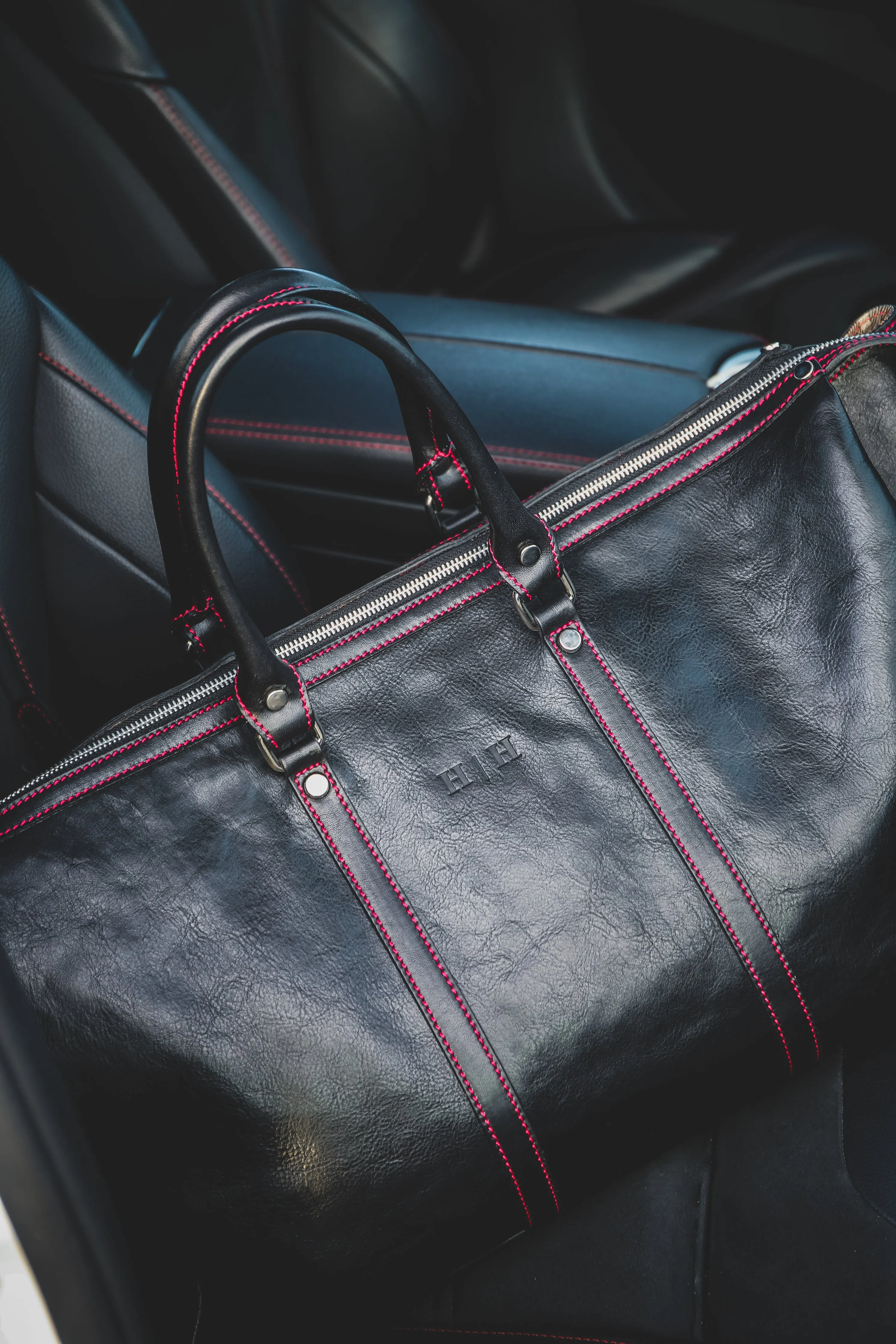 Enzo Duffle Rosso Nero
