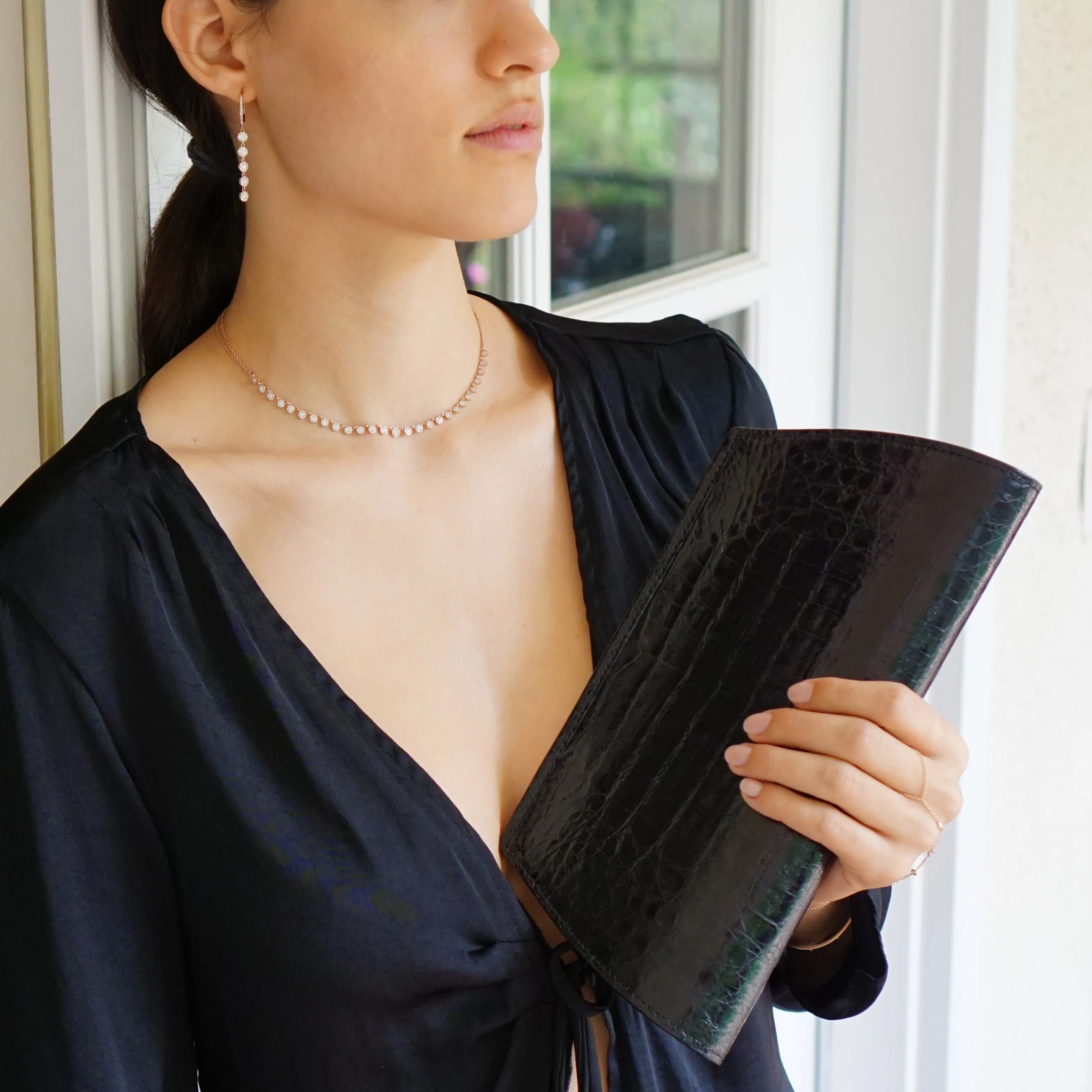 Evening Clutch in Crocodile