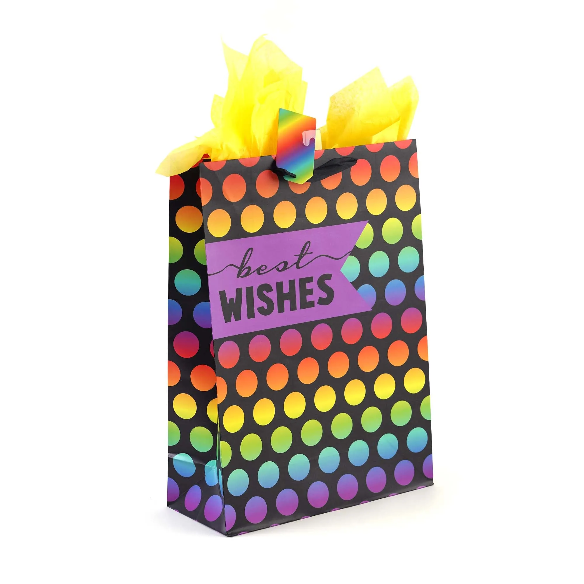 Extra Large Birthday Typography Dots Printed Bag, 4 Designs