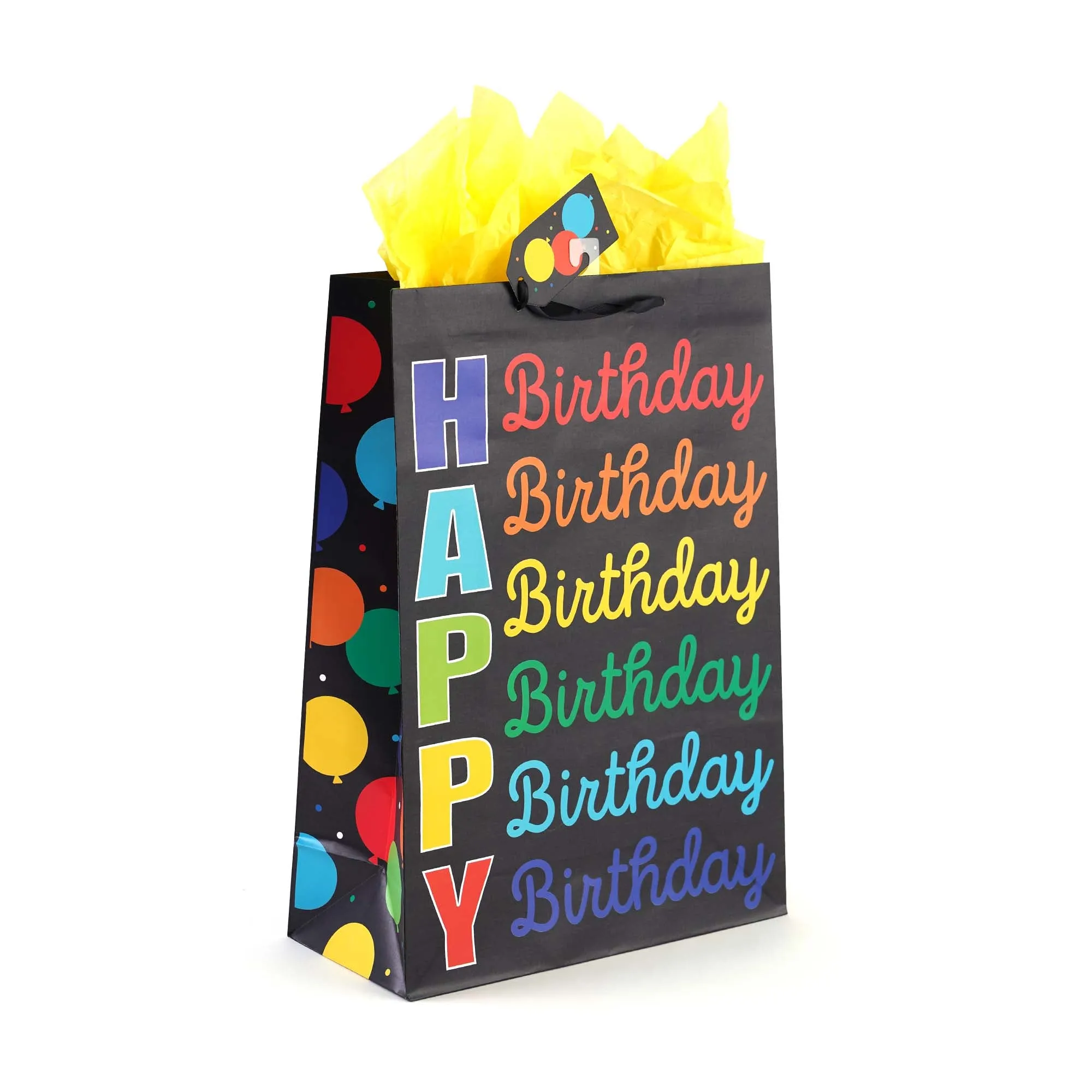Extra Large Birthday Typography Dots Printed Bag, 4 Designs